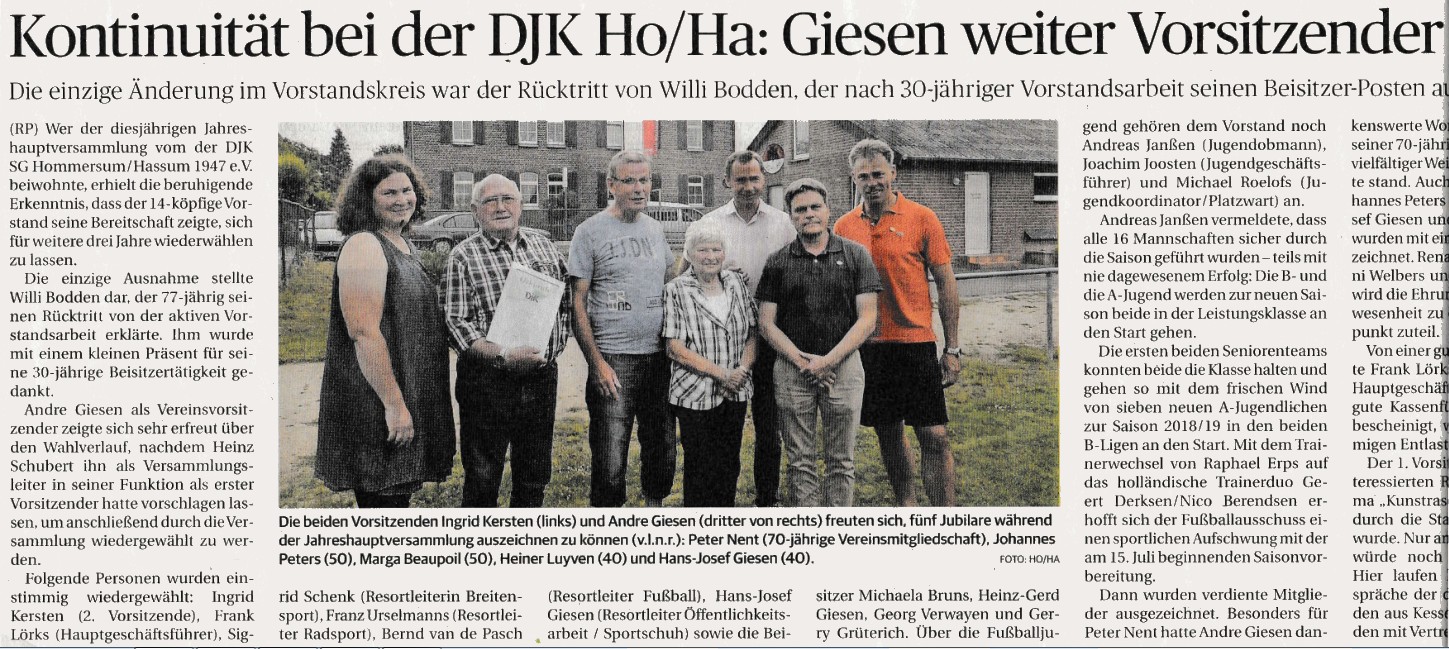 Vorstand DJK Ho-Ha