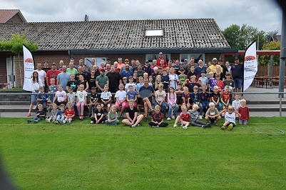 Gruppenfoto vom Vater-Kind-Zelten der DJK Ho/Ha 2024